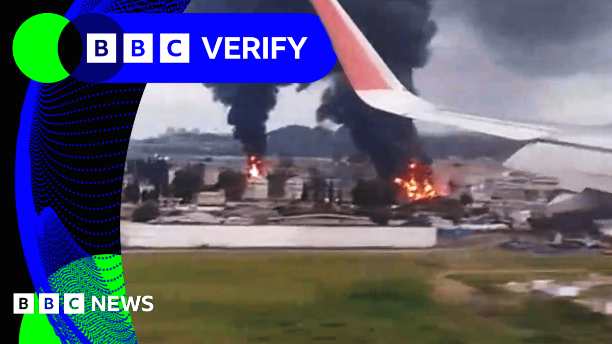 BBC Verify Live: Assessing footage as Ukraine and Russia trade drone strikes