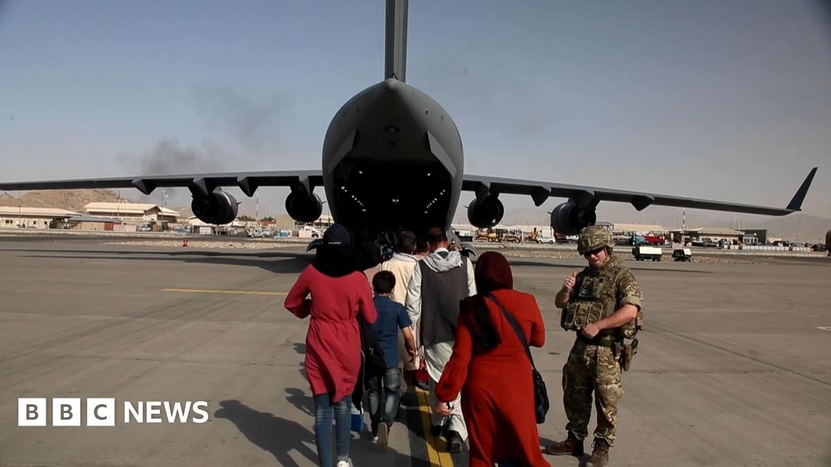 People on British military plane to be evacuated to the UK from Afghanistan