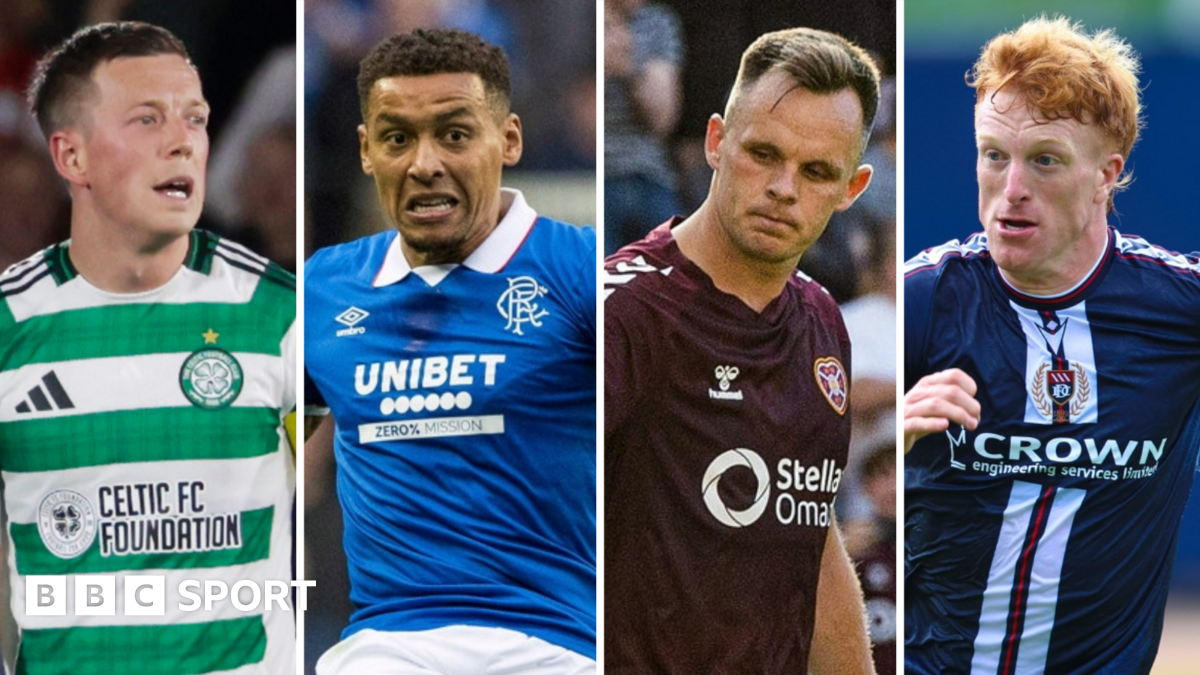 Celtic's Callum McGregor, Rangers' James Tavernier, Hearts' Lawrence Shankland and Dundee's Simon Murray