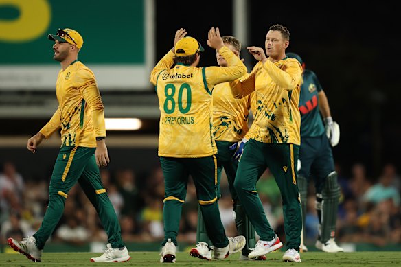 The South Africans are up and about. 