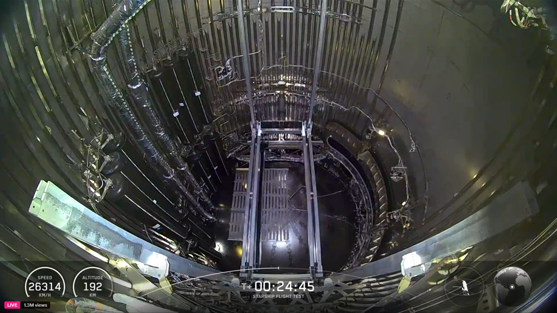 SpaceX Starlink satellites deployed from a Starship Flight 10 vehicle.