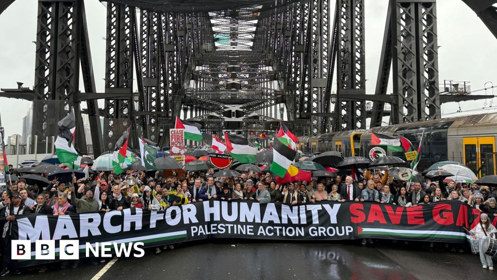 Tens of thousands turn out for pro-Palestine march