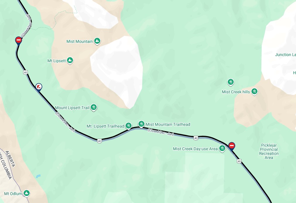 Mudslide closes Highway 40 in Kananaskis southwest of Calgary