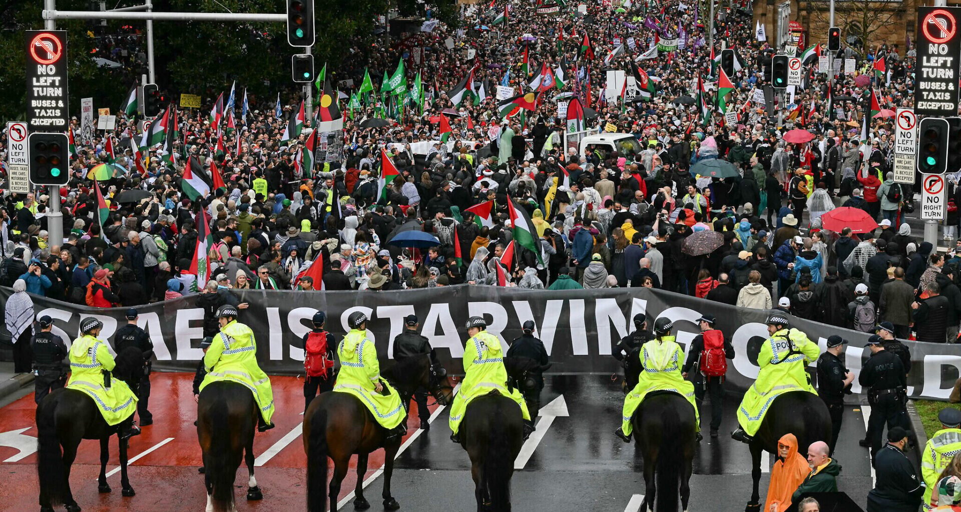 Tens of thousands join anti-Israel, pro-Palestinian march over Sydney Harbour Bridge - The Times of Israel