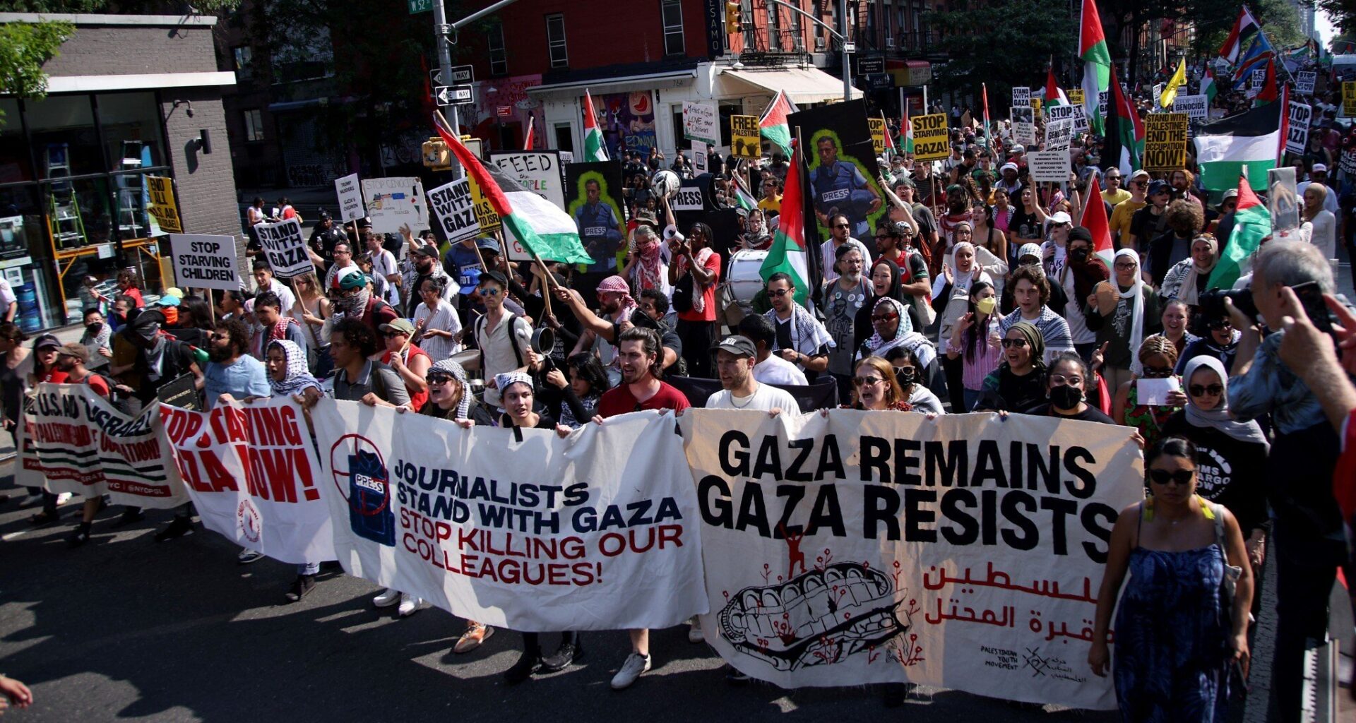 ‘They’re in Wall Street, they’re in the White House’: Thousands protest Israel in NYC