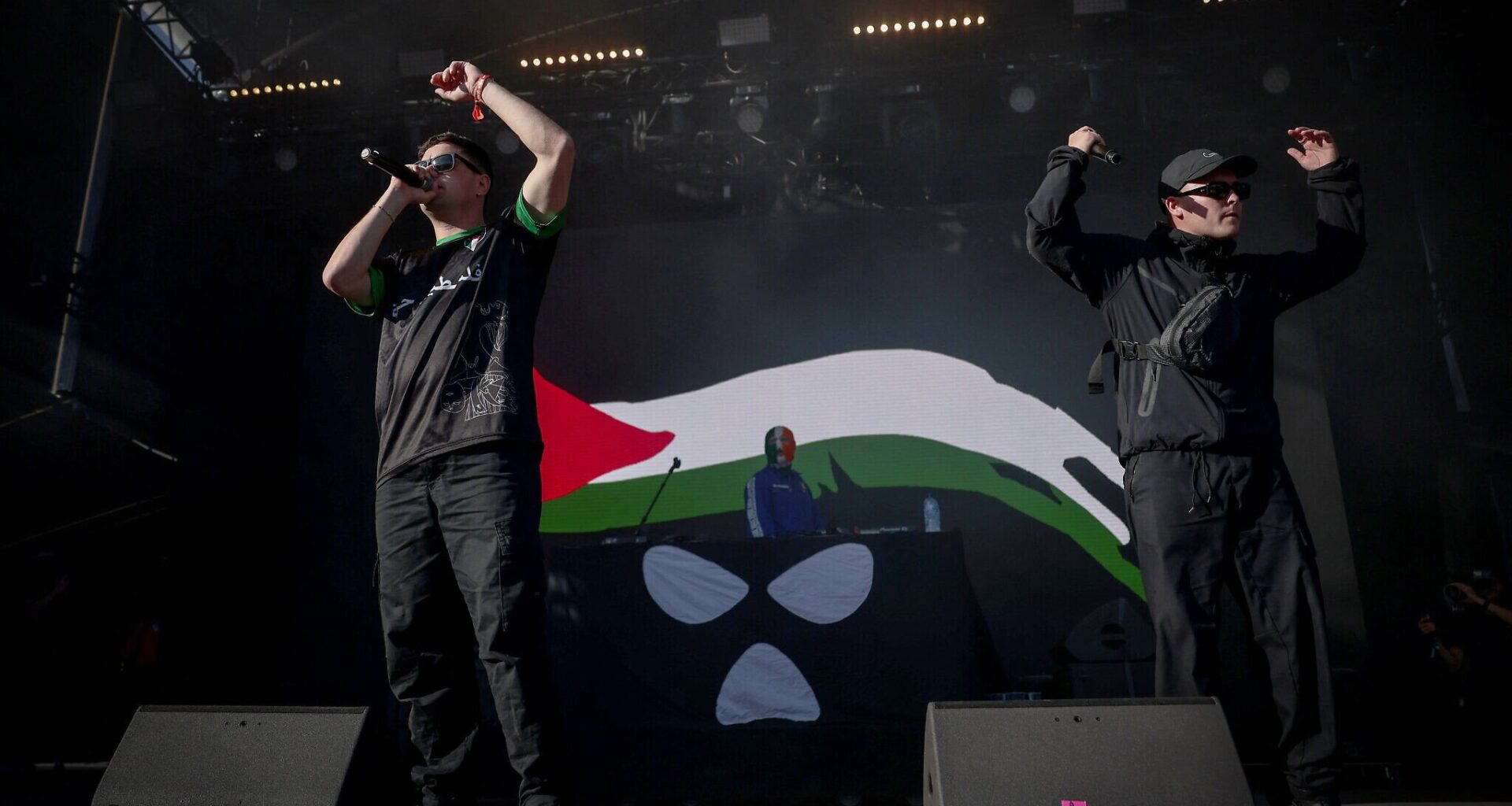 Irish rap group Kneecap defies objectors with 'free Palestine' chants at Paris gig
