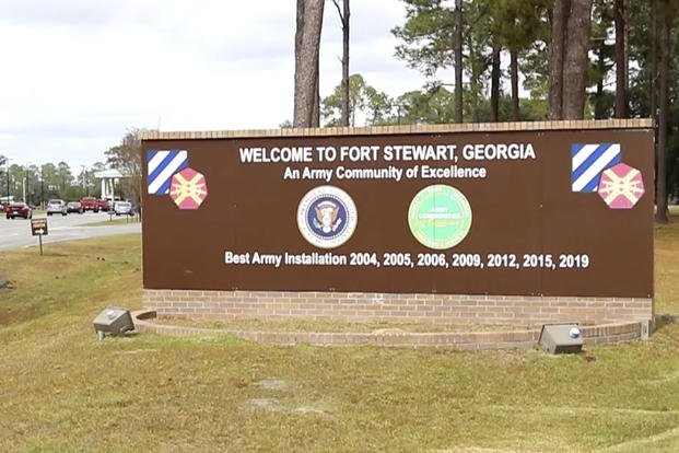 Entrance to Fort Stewart in Georgia