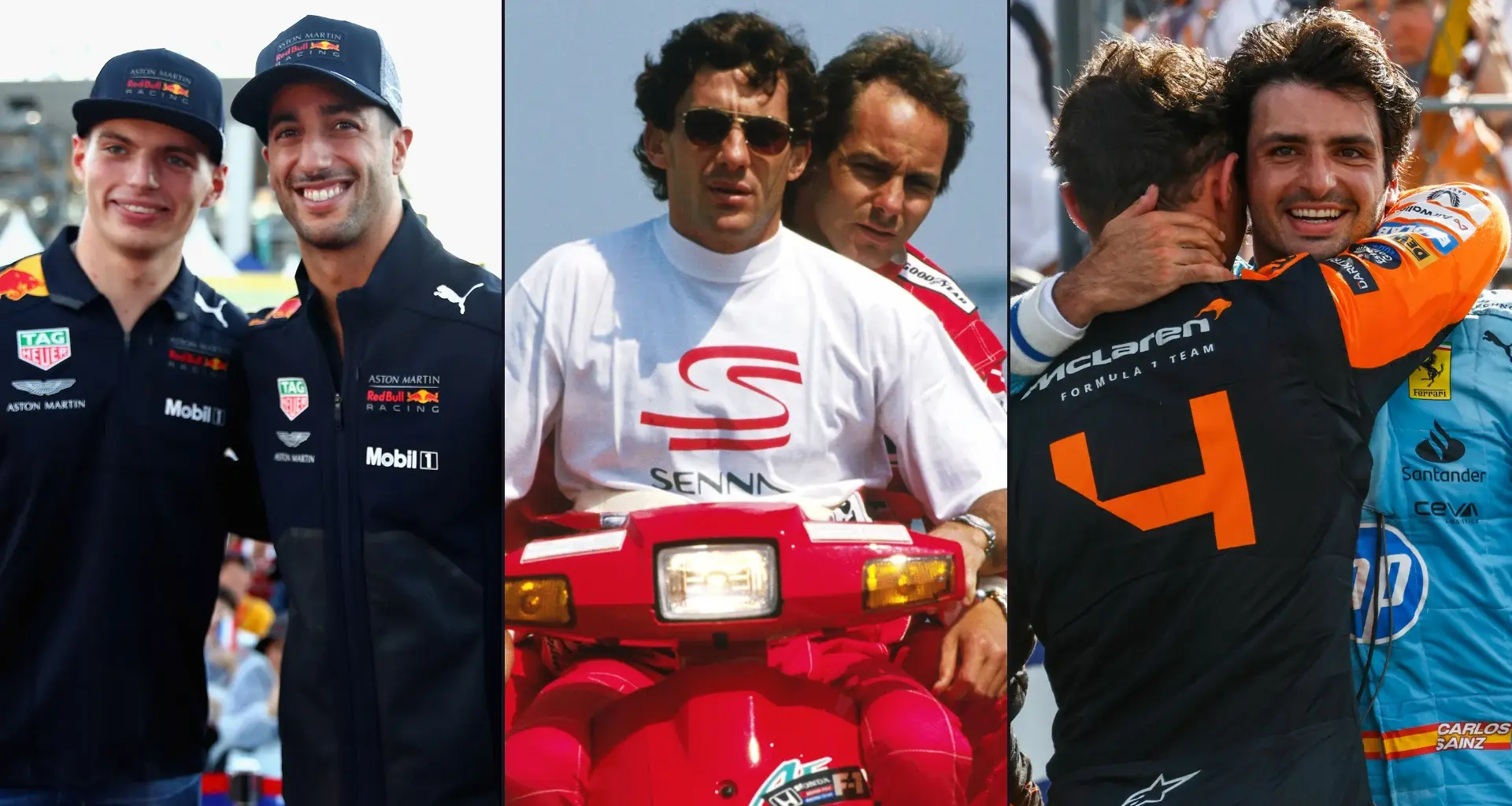 MIAMI, FLORIDA - MAY 02: Alexander Albon of Thailand and Williams and Carlos Sainz of Spain and