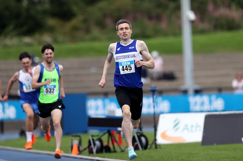 Mark English during the heats of the men's 800m. Photograph: Bryan Keane/Inpho