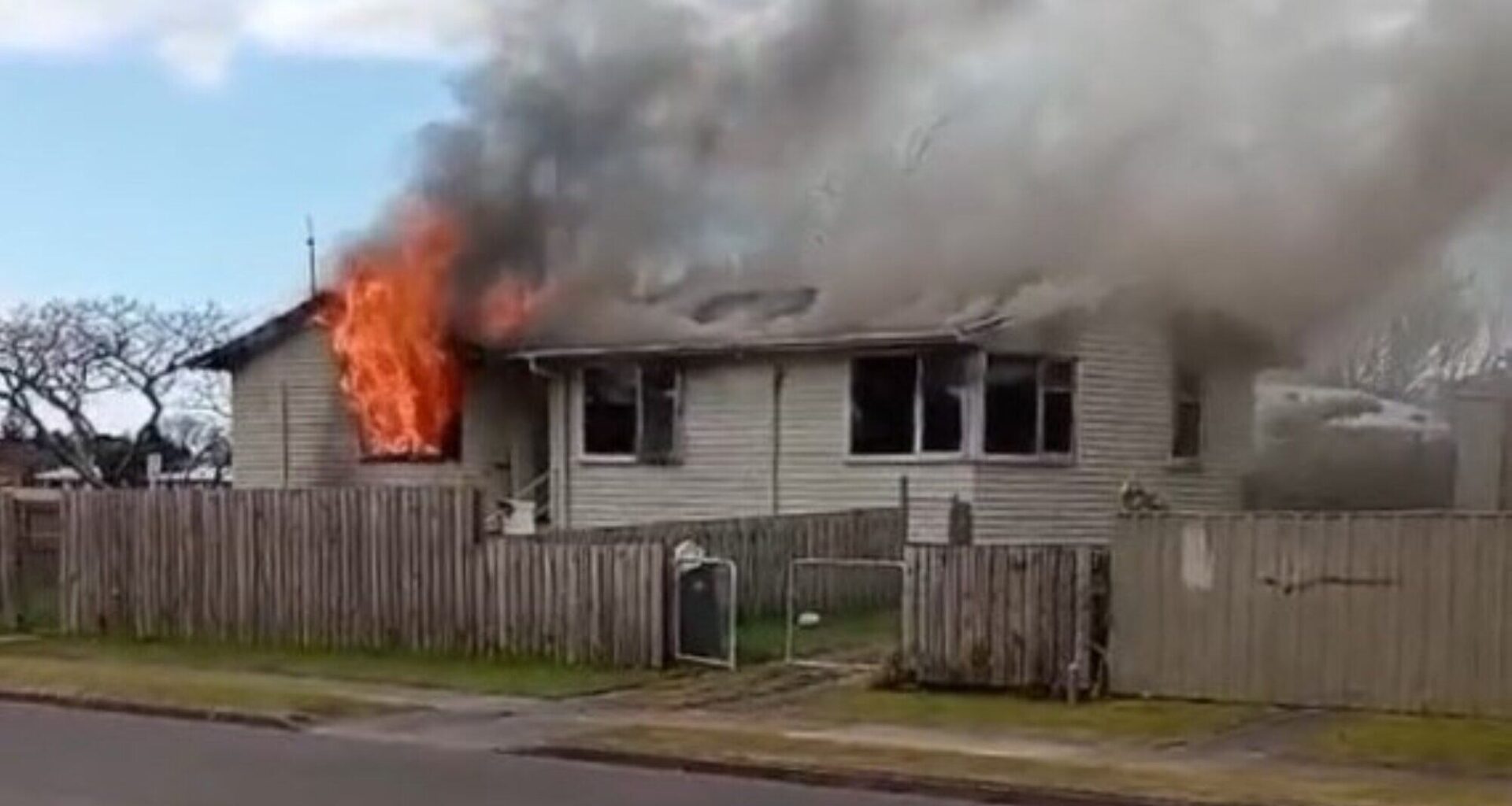 SunLive - Watch: Fire engulfs BoP house