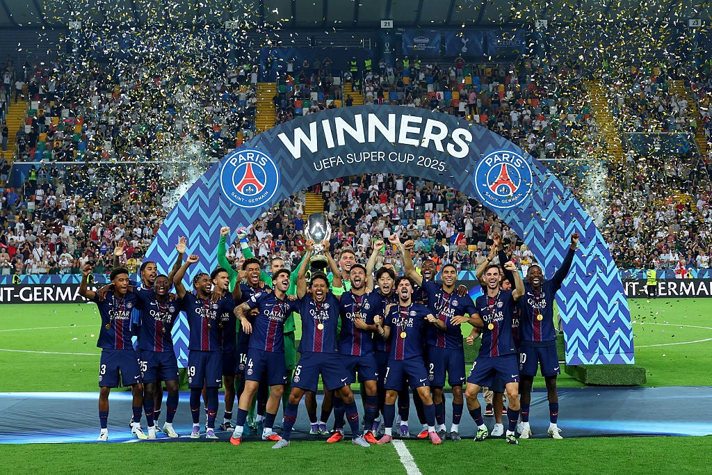 PSG lift the Uefa Super Cup in Udine