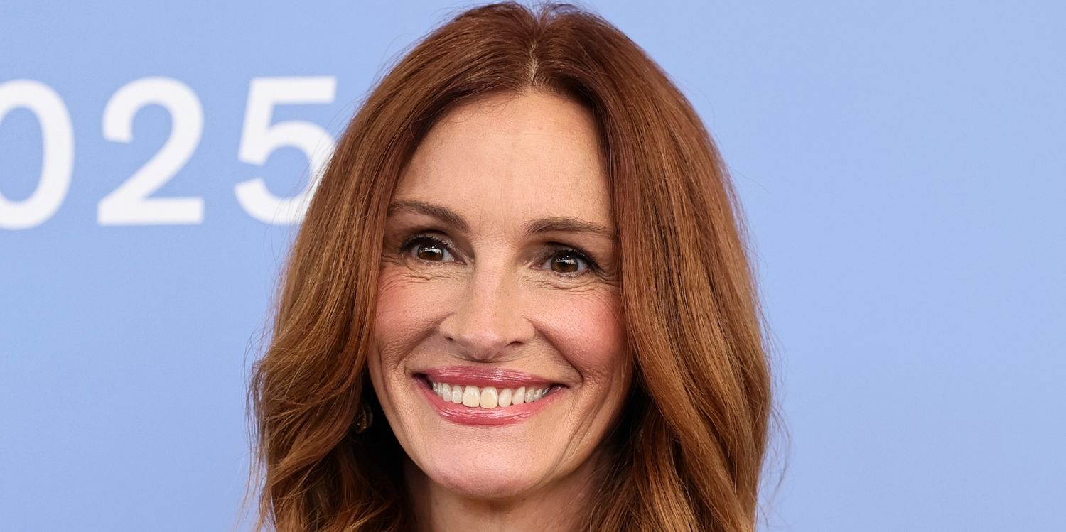 Julia Roberts Stuns in Asymmetrical Optical Illusion Gown in Venice