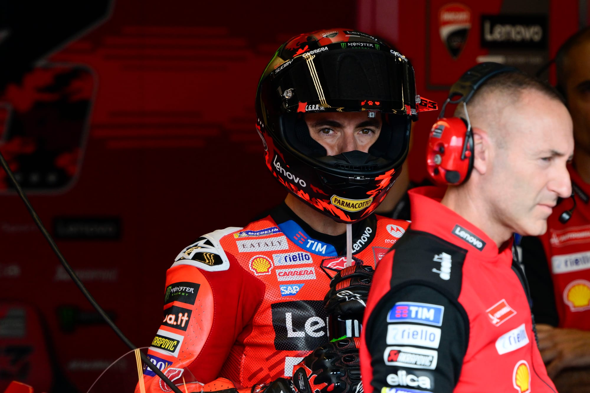Pecco Bagnaia during qualifying at Balaton Park Circuit
