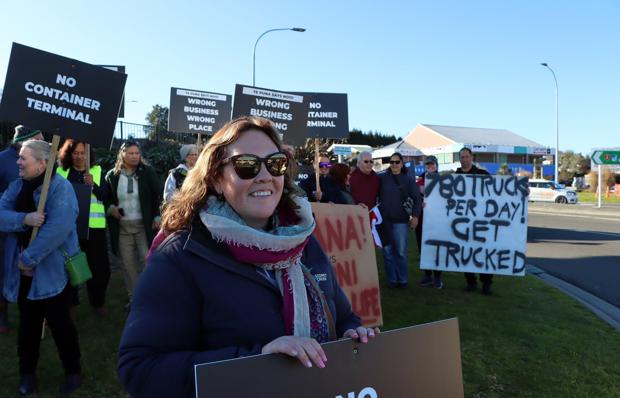 Brooke Mullooly organised the protest against the Te Puna industrial park to make the wider community aware of the issue. Photo / Alisha Evans