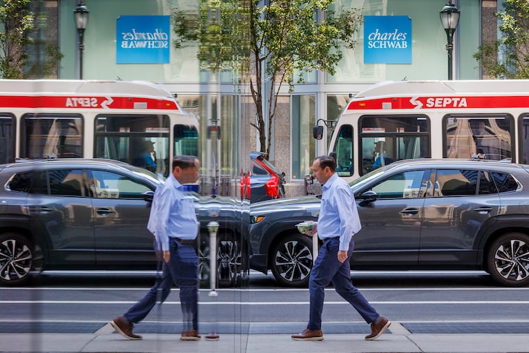 SEPTA buses in Center City Philadelphia, Monday, August 11, 2025.