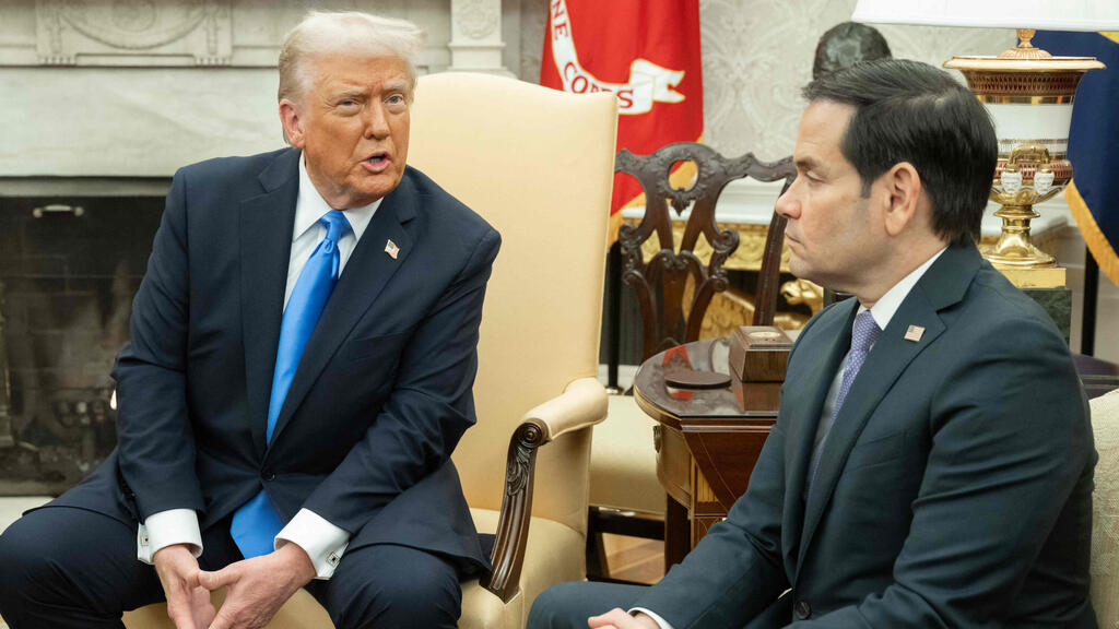 דונלד טראמפ מרקו רוביו בבית הלבן ארה"ב