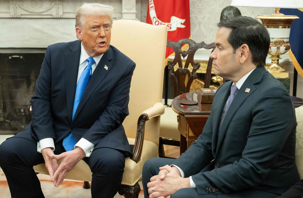 דונלד טראמפ מרקו רוביו בבית הלבן ארה"ב