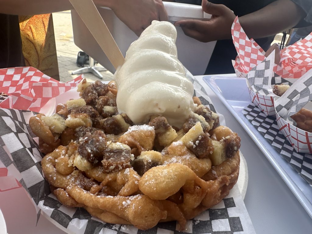 Butter tart funnel cake. 