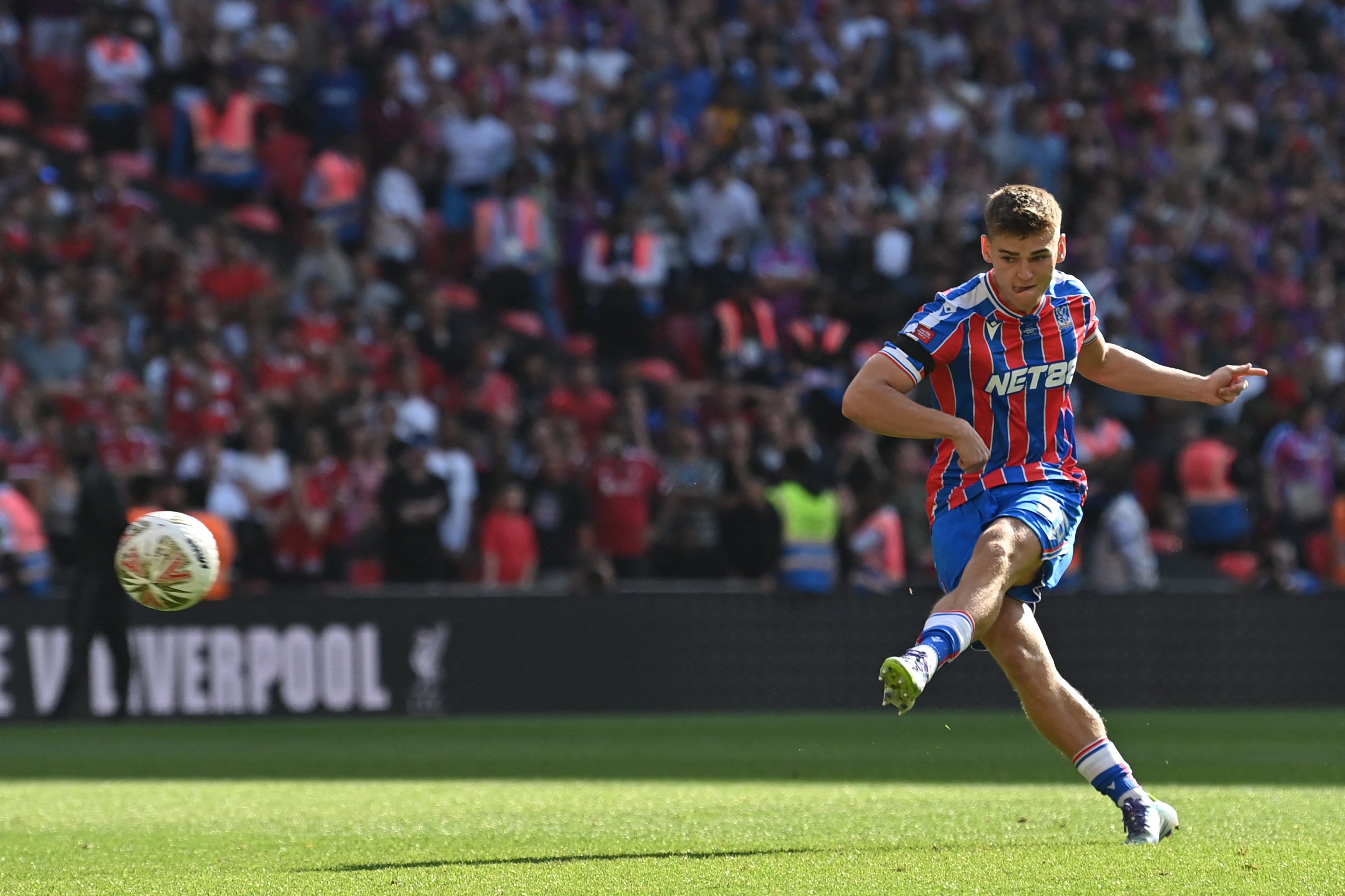 Justin Devenny scores Palace’s winning penalty