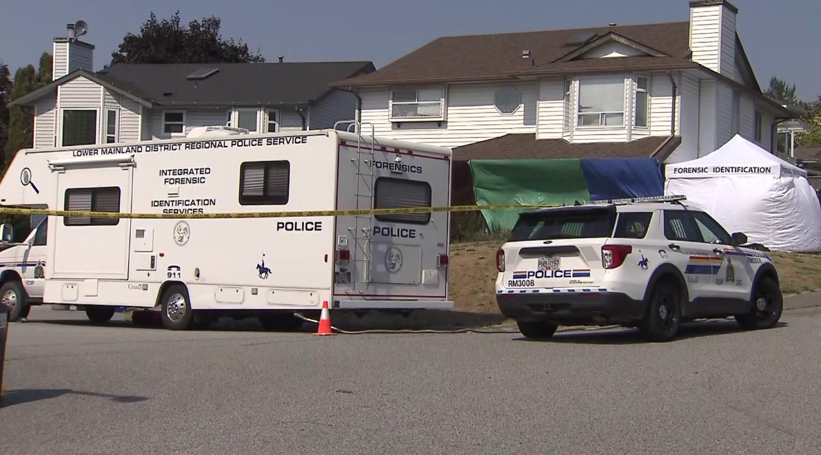 A large police presence was spotted at a home in Maple Ridge Wednesday afternoon.
