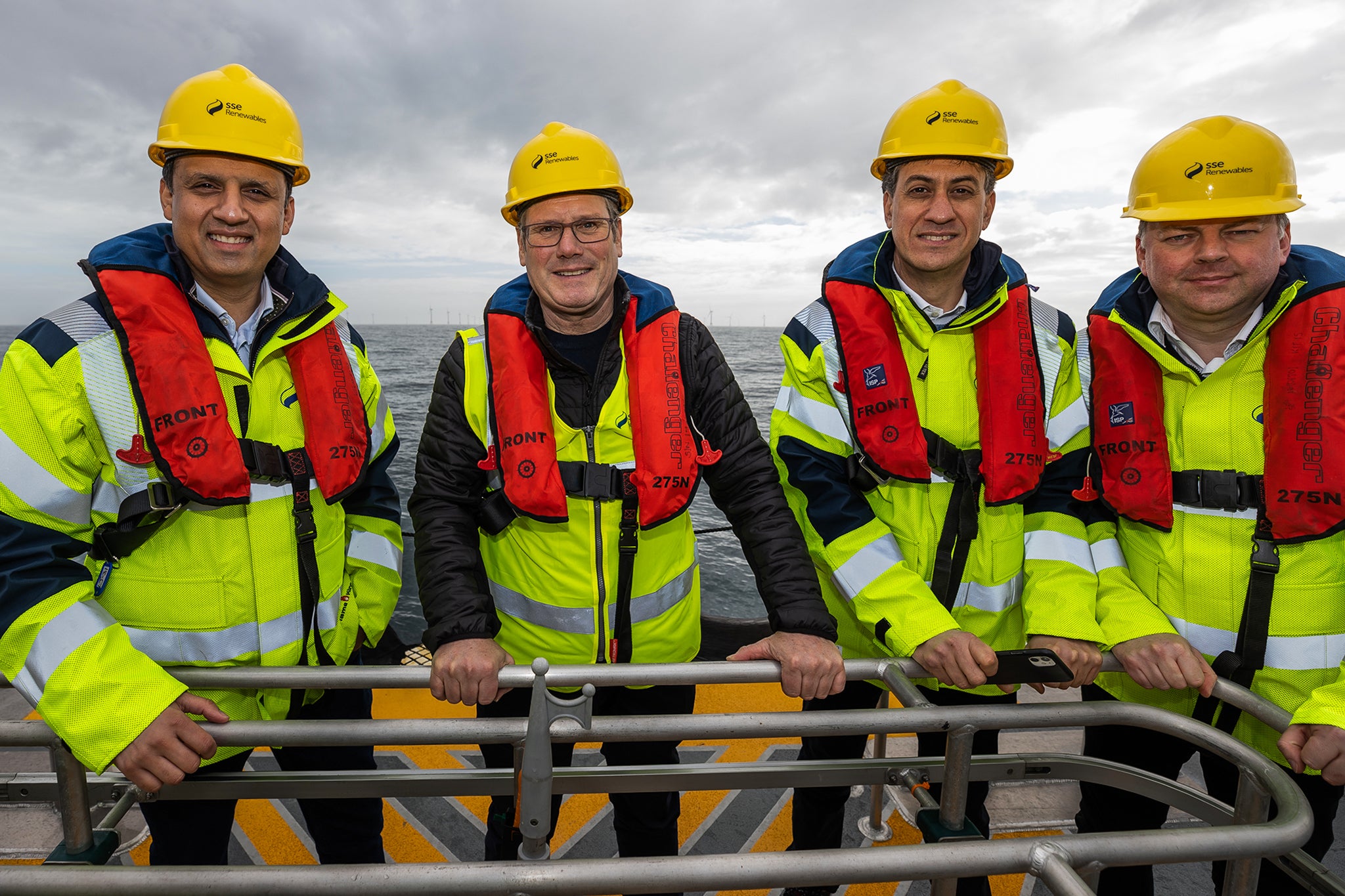 Colin Smyth pictured with Sir Keir Starmer, Ed Miliband and Anas Sarwar