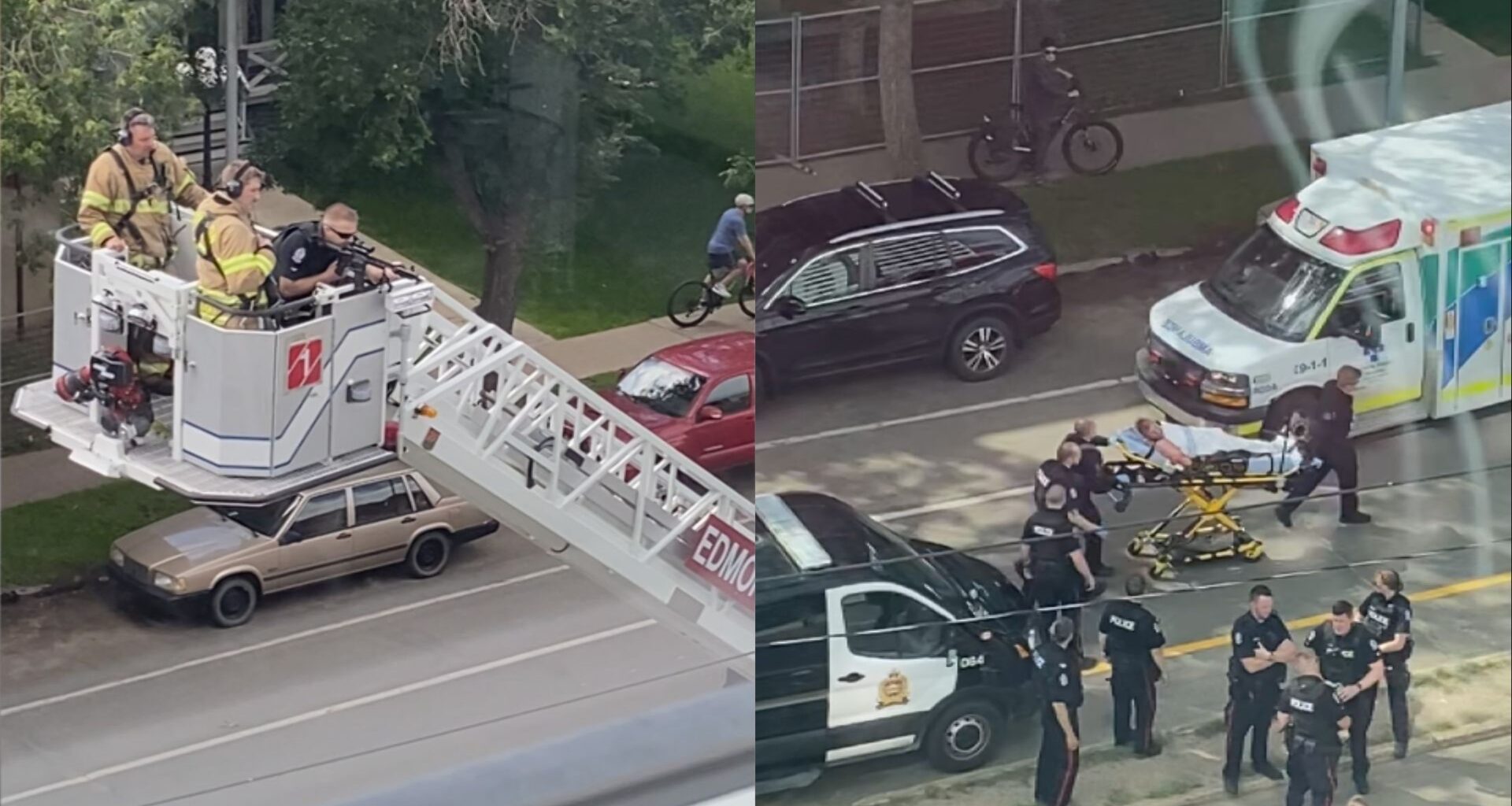 Officer shoots man allegedly wielding edged weapons, threatening people inside Edmonton apartment