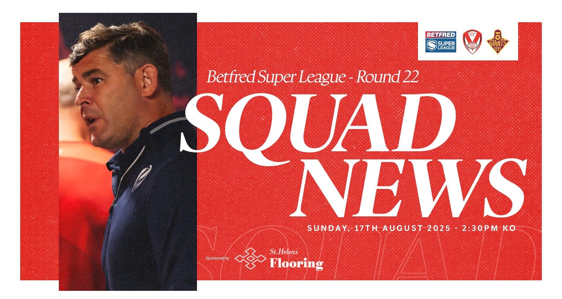 Saints squad to face Huddersfield at home