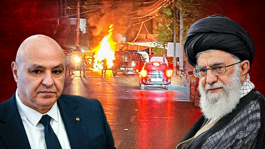 Lebanese President Joseph Aoun and Iranian supreme leader Ali Khamenei 