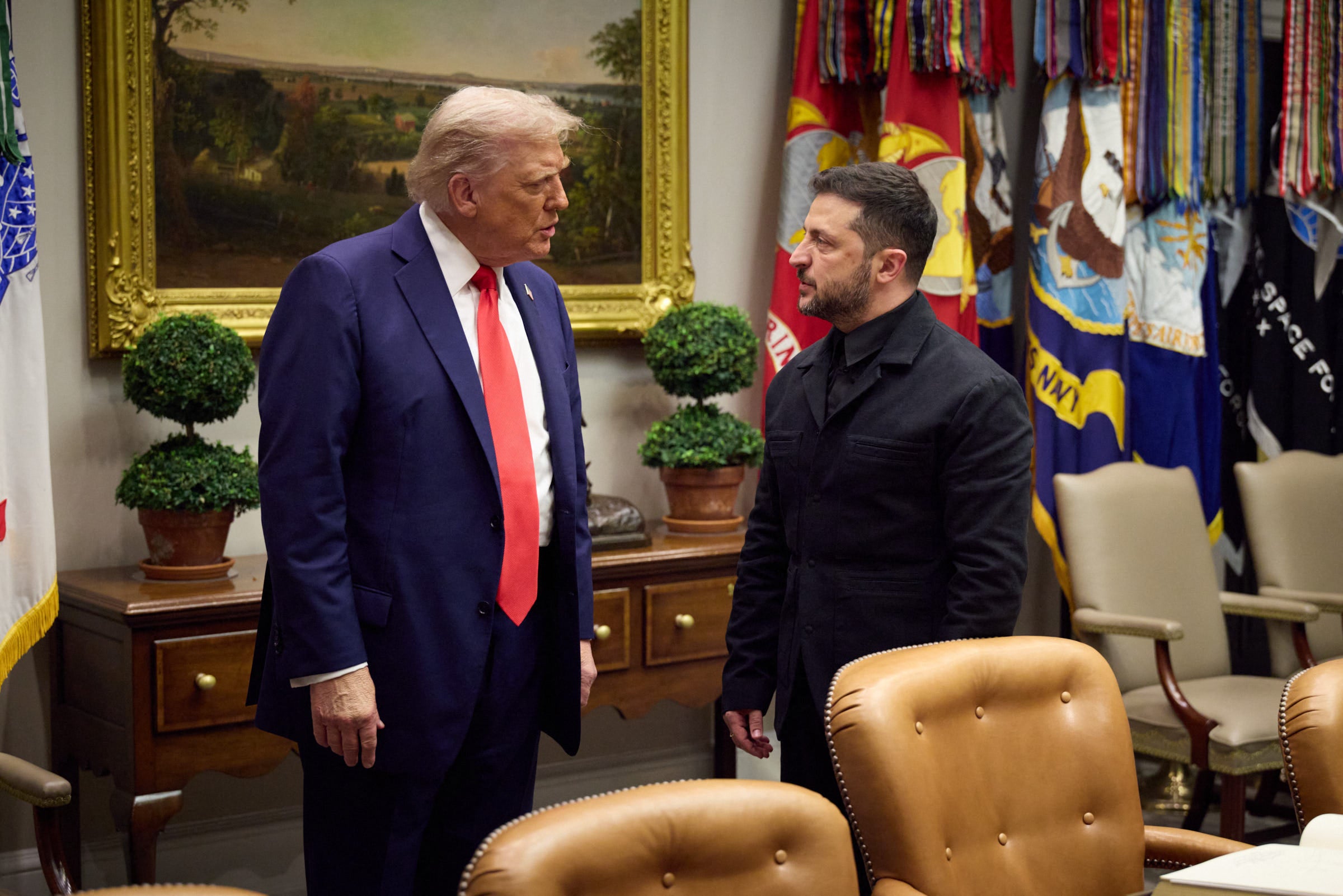 Volodymyr Zelensky during his meeting with US President Donald Trump at the White House in Washington, DC