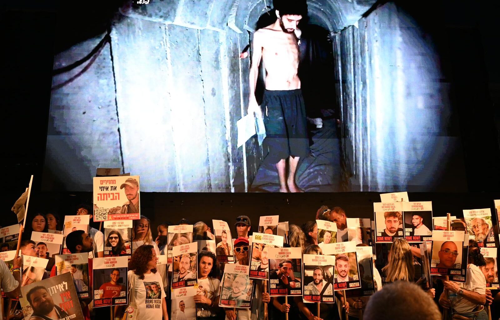 'Live hunger experiments': Thousands rally for hostage deal after haunting videos of captives