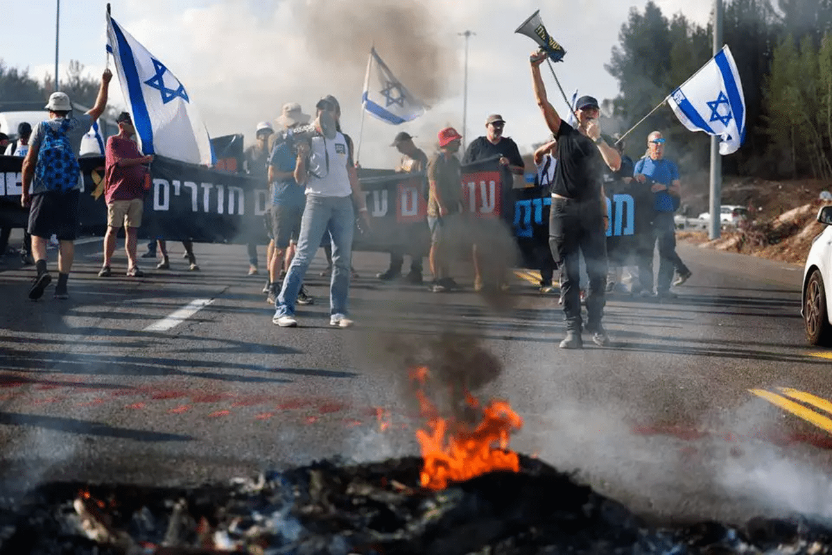 Protest 'for the hostages'?