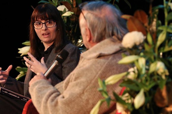 Cecile Shanahan talks to John Marsden at Bendigo Writers Festival in 2019.