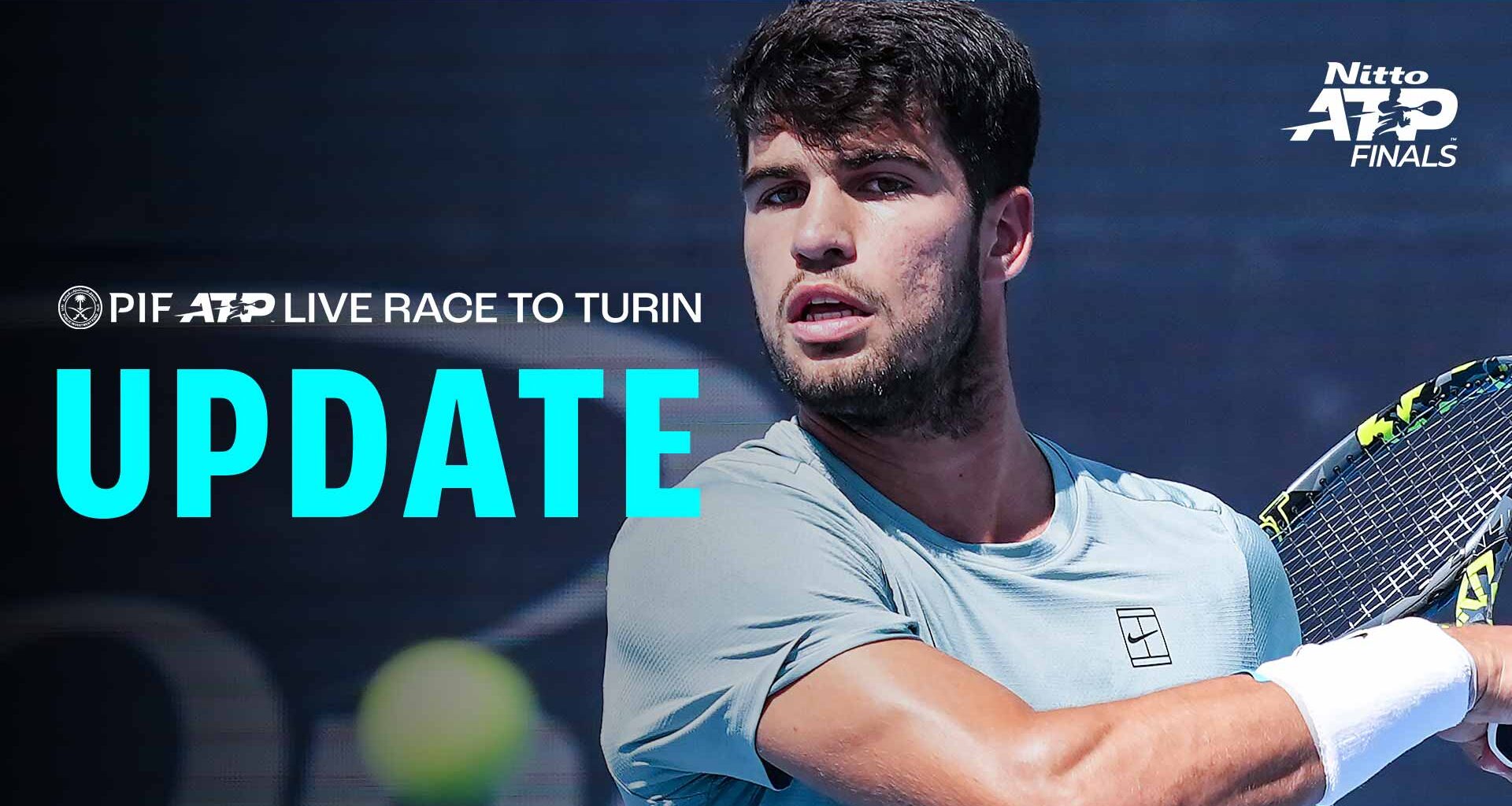 Carlos Alcaraz leads the PIF ATP Live Race To Turin by 1,890 points.