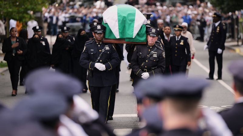 Visuals: Funeral of NYC shooting victim NYPD officer Didarul Islam