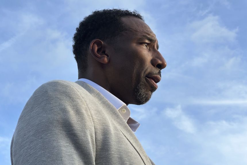 Atlanta Mayor Andre Dickens speaks at a news conference following a shooting near the U.S. Centers for Disease Control and Prevention and Emory University in Atlanta on Friday.