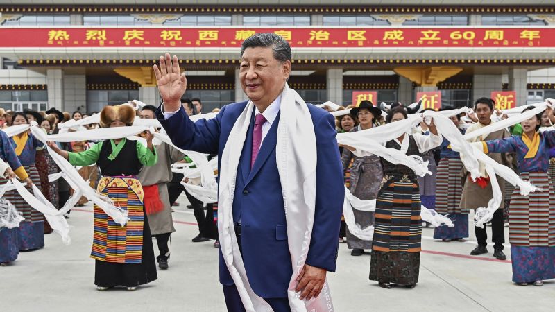 Xi Jinping makes rare visit to Tibet to showcase control as Dalai Lama succession looms