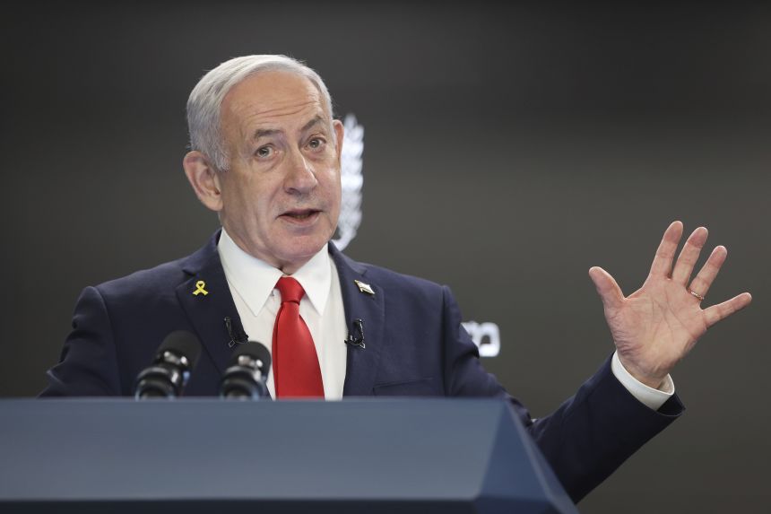 Netanyahu says the protests are helping Hamas.
