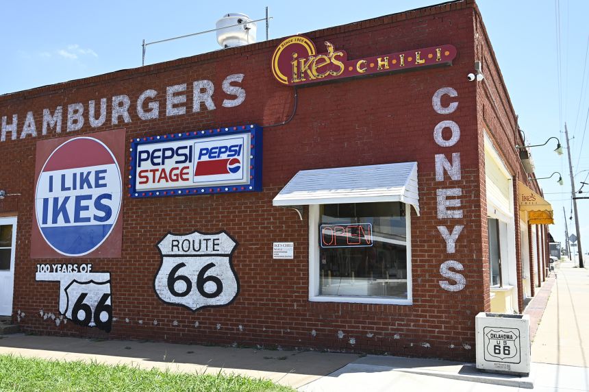 Ike’s Chili, Oklahoma‘s oldest restaurant, is located on the famous Route 66.