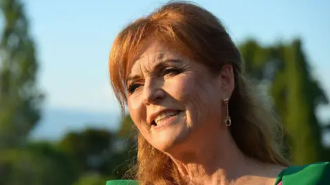 Getty Images Sarah Ferguson at a charity event in Cannes in July 2025