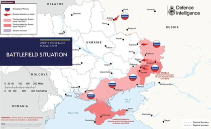 British Ministry of Defence Update on Ukraine Aug.11