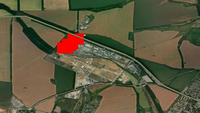 A screenshot shows Nasa's Firms satellite monitoring has picked up hotspots at the refinery - denoted by the red rectangles