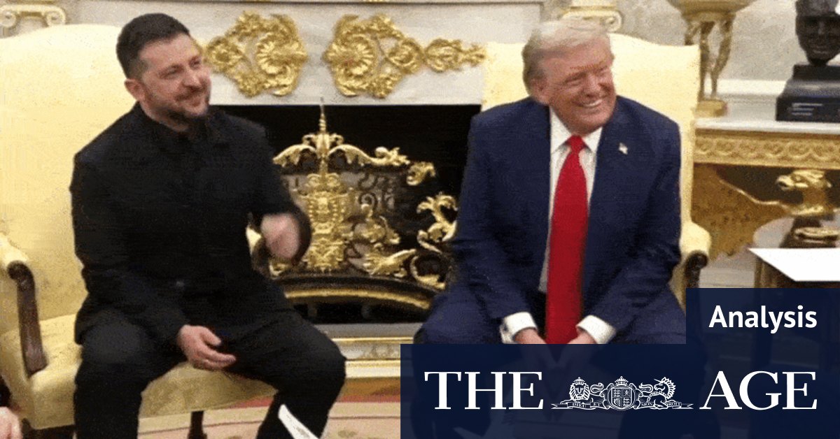 Ukrainian president gets US President to laugh with suit joke