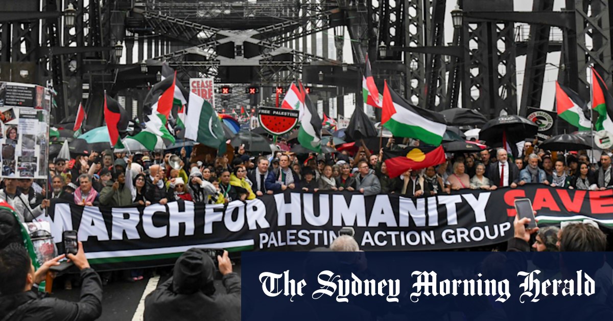 Anthony Albanese seeks call with Benjamin Netanyahu after Sydney Harbour Bridge pro-Palestine march