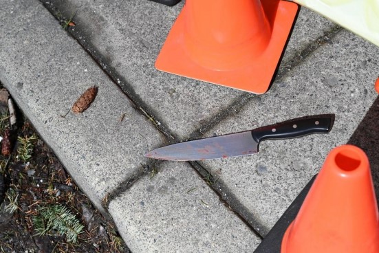 The knife used in the attack.