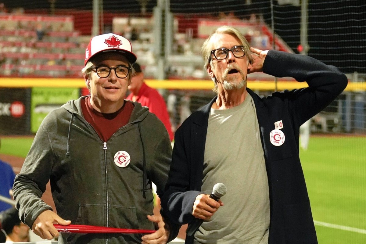 Matthew Broderick, Alan Ruck seen at Vancouver baseball game