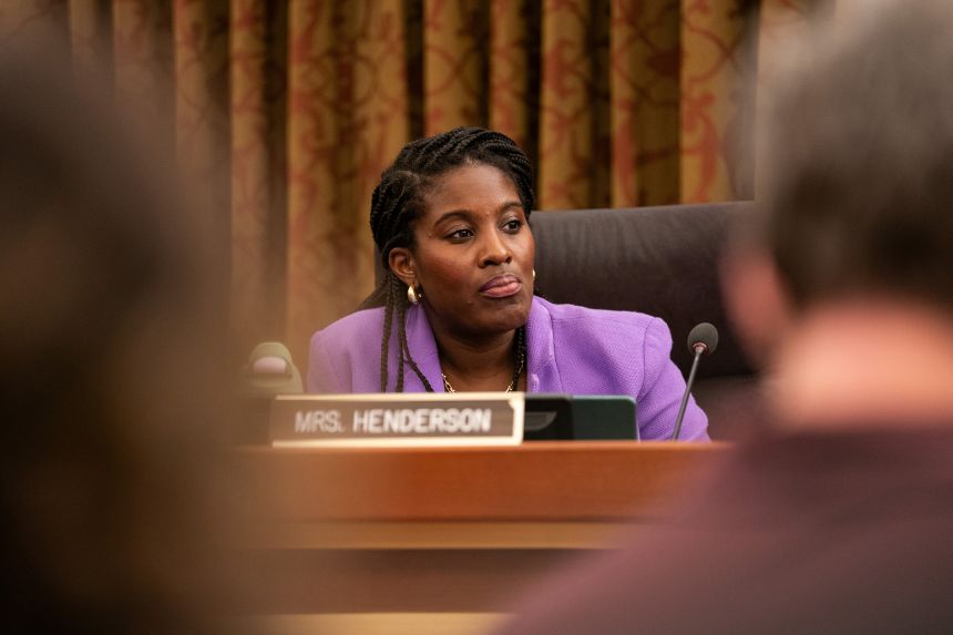 At-Large Councilmember Christina Henderson at the Wilson Building in Washington, DC, on August 1.