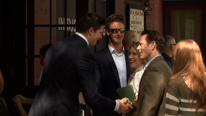 People enter Christ Church Washington DC, an extension of an Idaho-based Evangelical movement.