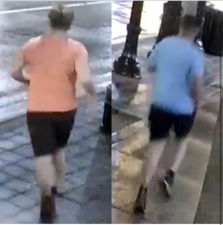 Two of the men caught on camera