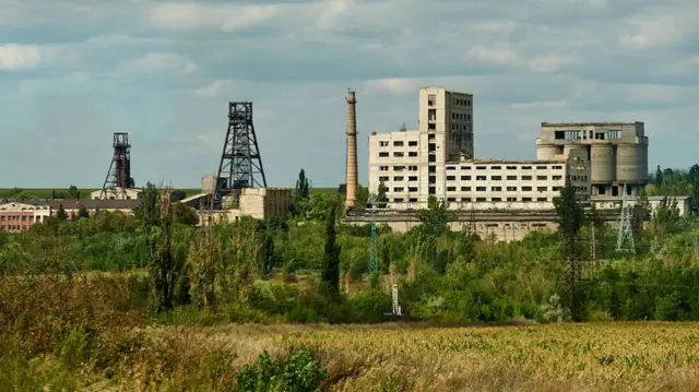 An abandoned coal mine in Dobropillya