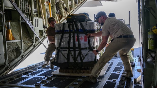 Canadian Forces airdrop humanitarian aid into Gaza for the first time